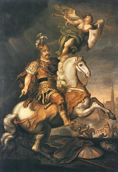 Jan Sobieski leading the Hussars at the Battle of Vienna